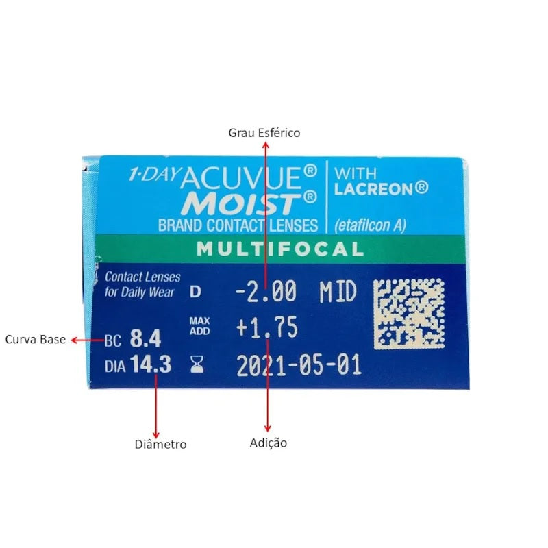 Lentes de Contato 1-Day Acuvue Moist Multifocal
