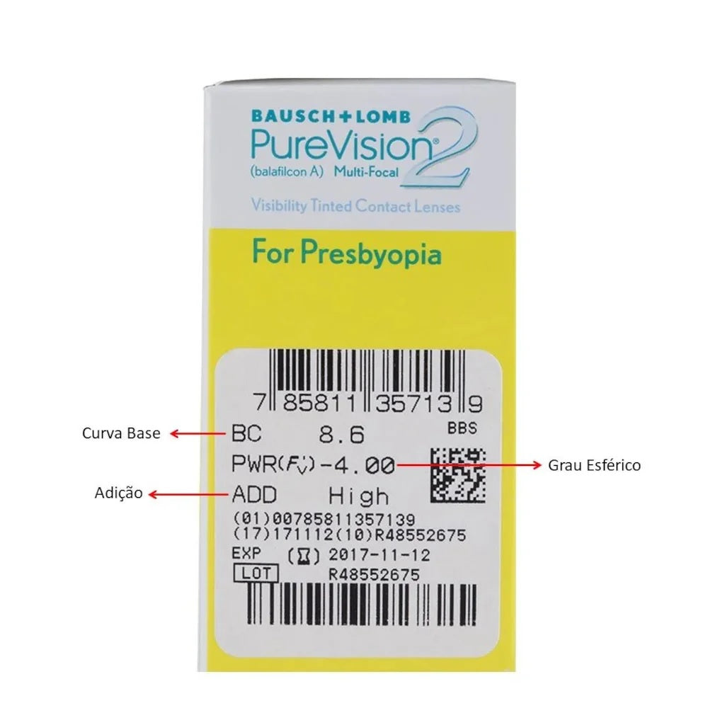 Lentes de Contato Purevision 2 MultiFocal