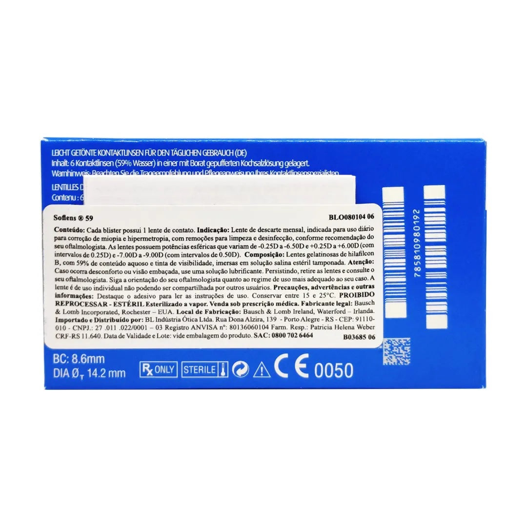 Lentes de Contato Soflens 59