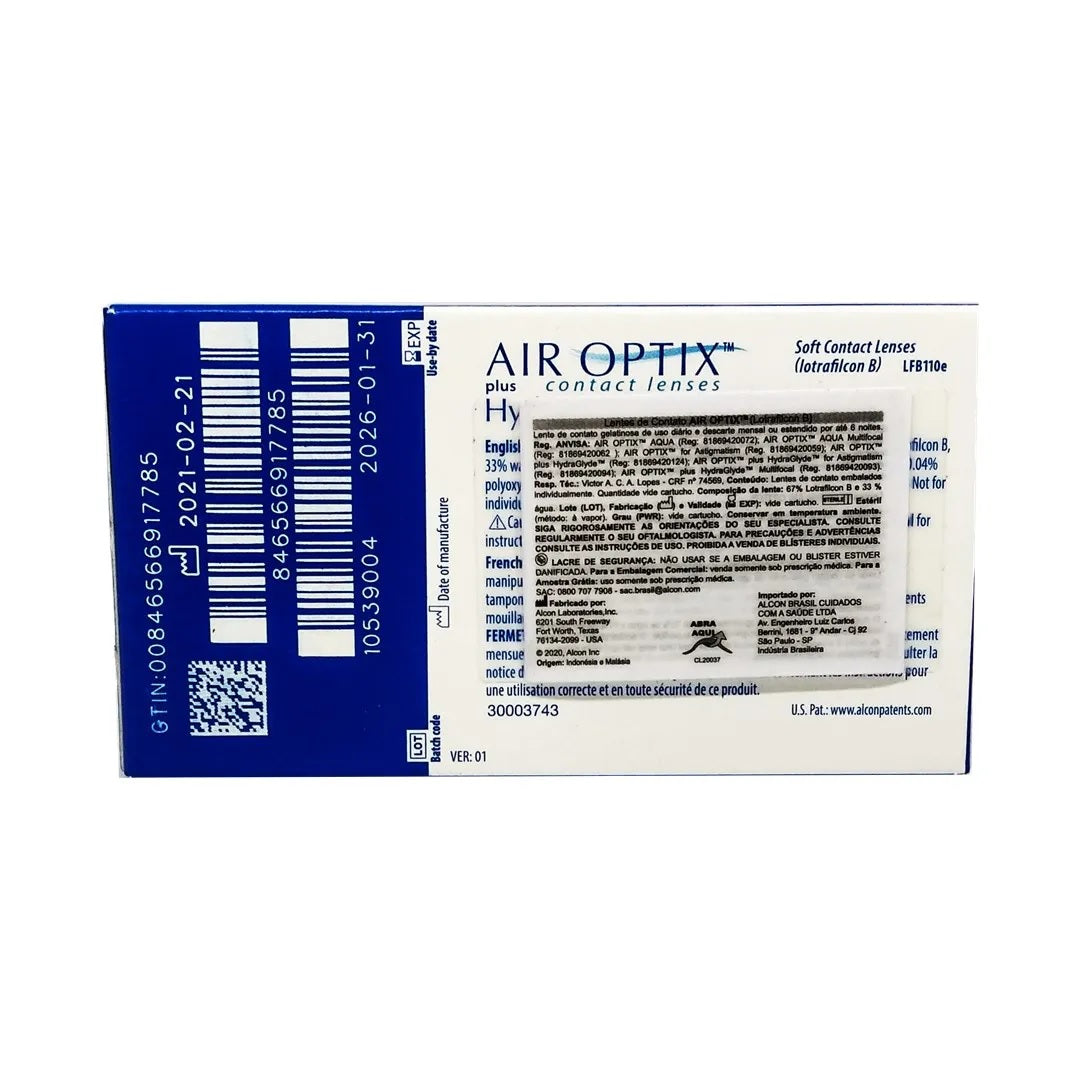 Lentes de Contato Air Optix Plus HydraGlyde