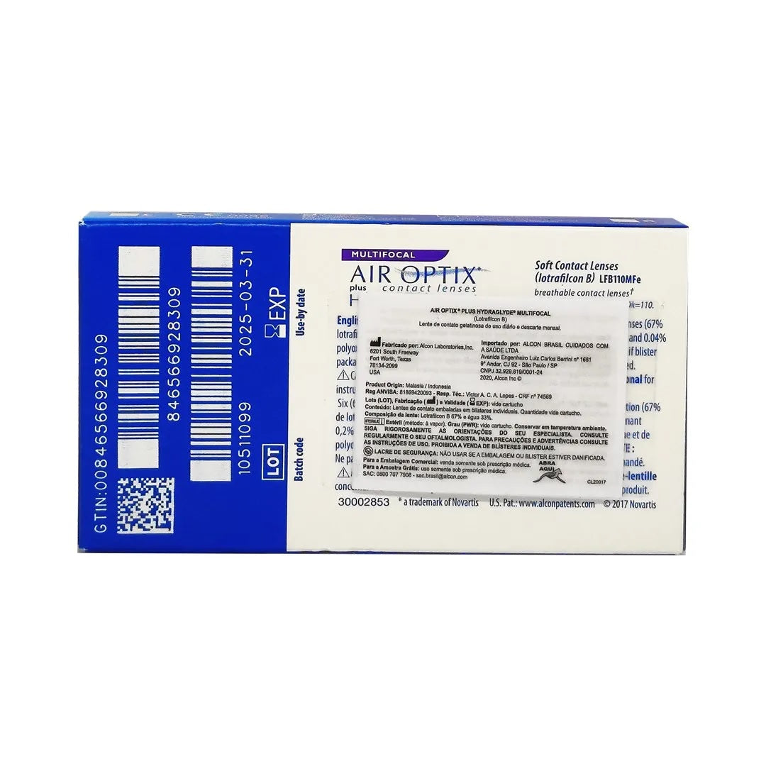 Lentes de Contato Multifocal Air Optix Plus Hydraglyde