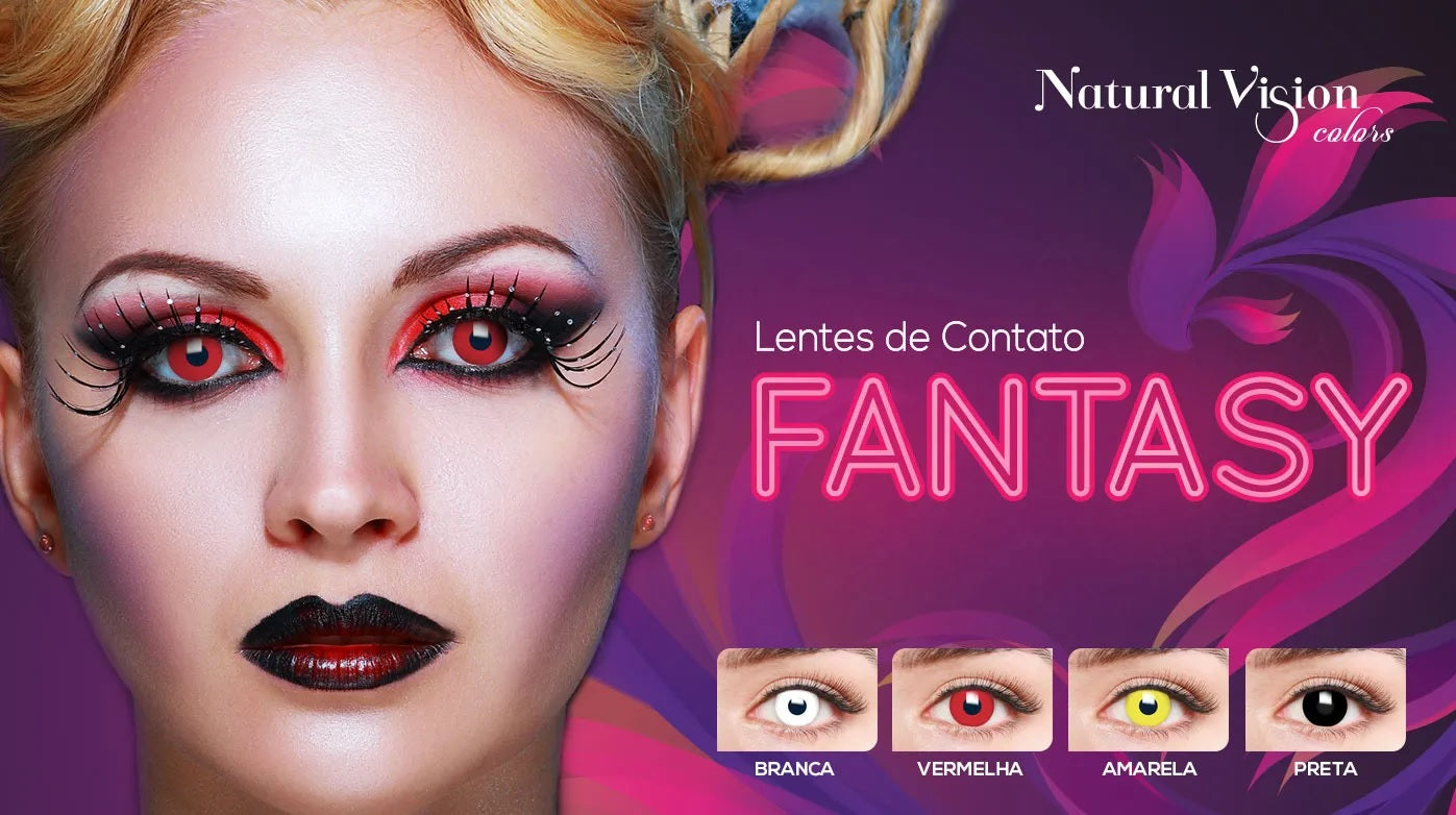 Lentes de contato coloridas Fantasy - Sem grau