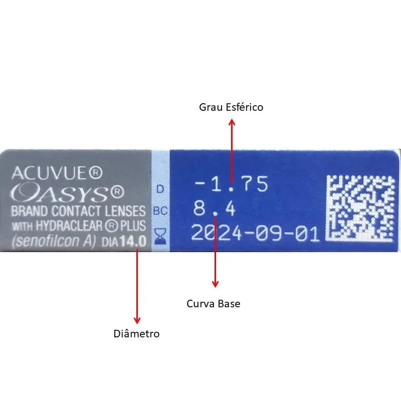 Lentes de Contato Acuvue Oasys Com Hydraclear Plus