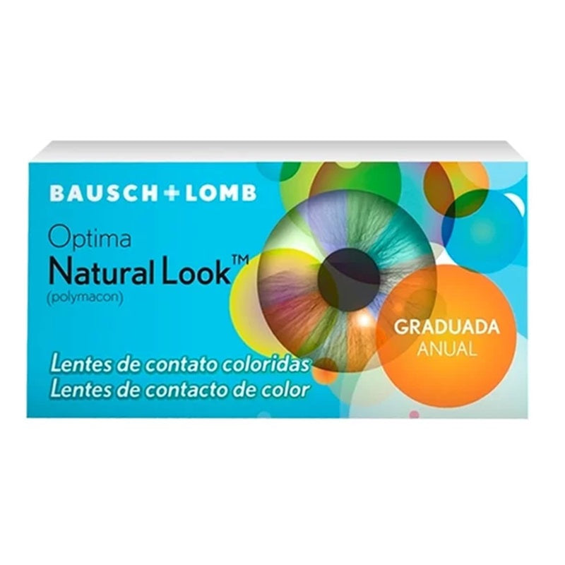 Lentes de Contato Coloridas Optima Natural Look com Grau - 10 Cores Disponíveis