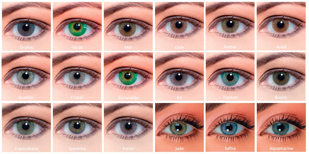 Lentes de Contato Coloridas Anual Hidrocor - com grau