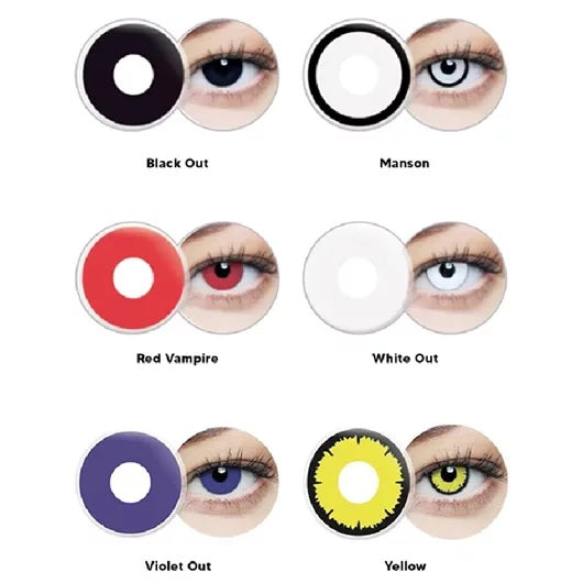 Lentes de contato coloridas Biosoft Color Phanton - Sem grau