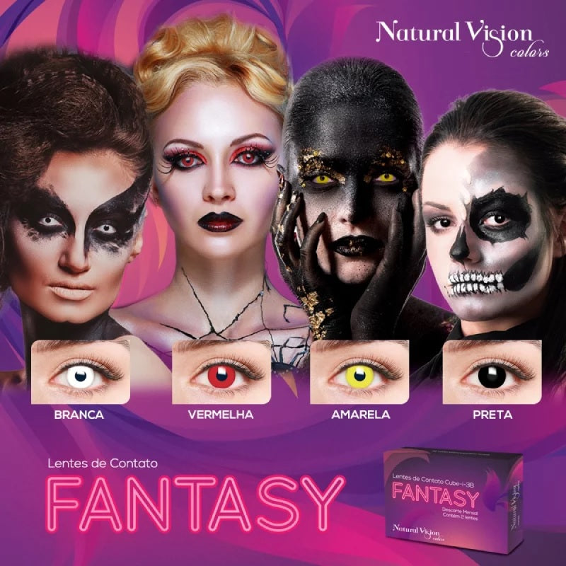 Lentes de contato coloridas Fantasy - Sem grau