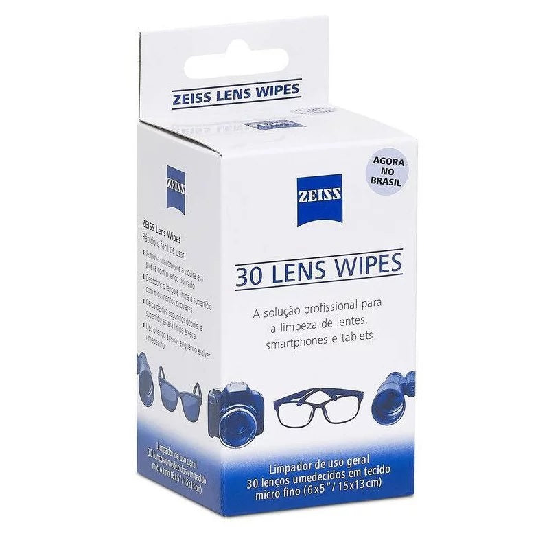 Zeiss Lens Wipes 30 - Limpeza de Lentes e Telas